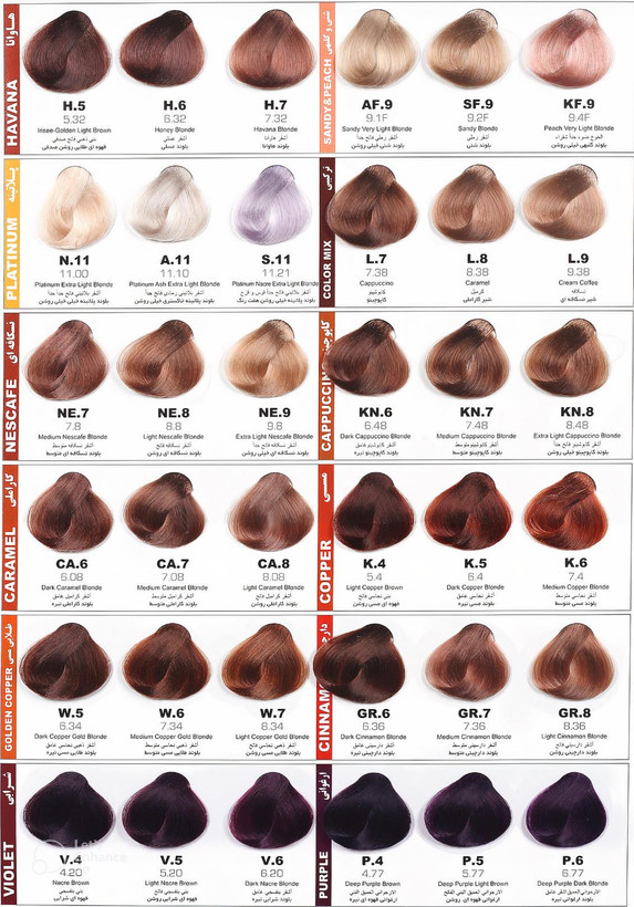 کاتالوگ رنگ مو سون تایم