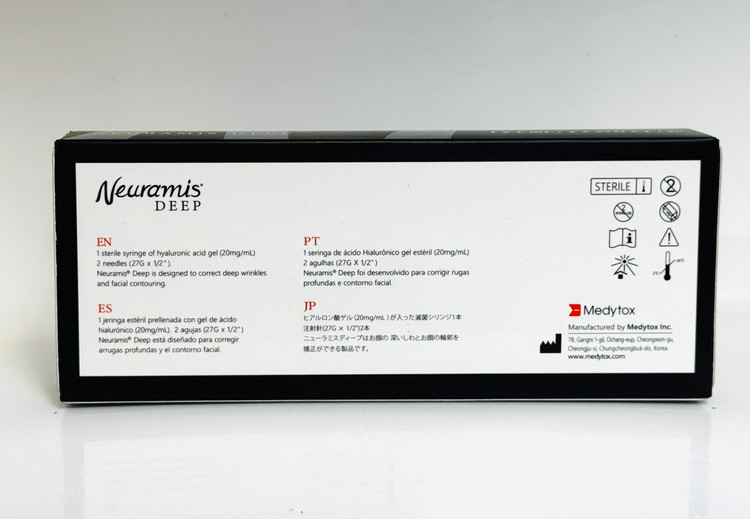تصویر پشت جعبه فیلر نورامیس دیپ اصل